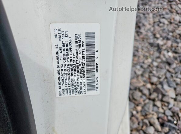 5FNRL5H97GB031529 2016 HONDA ODYSSEY White 
