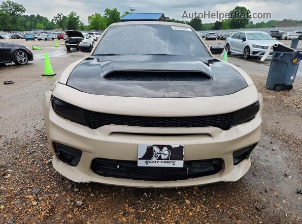 2C3CDXGJ5JH228599 2018 DODGE CHARGER Tan უკანა ხედი