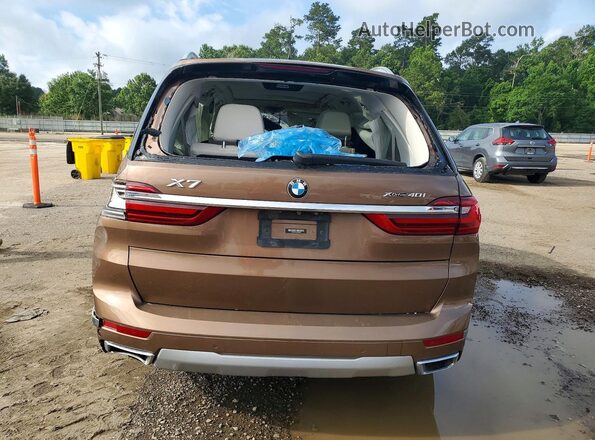 5UXCW2C01L9B48520 2020 BMW X7 Brown Vista interior delantera