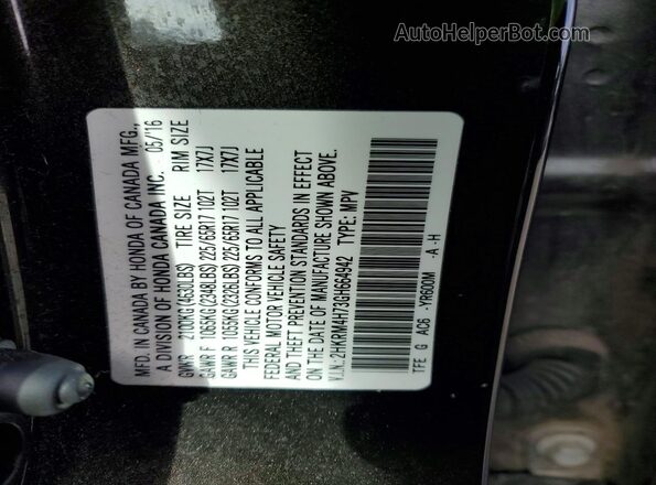 2HKRM4H73GH664942 2016 HONDA CRV Gray 