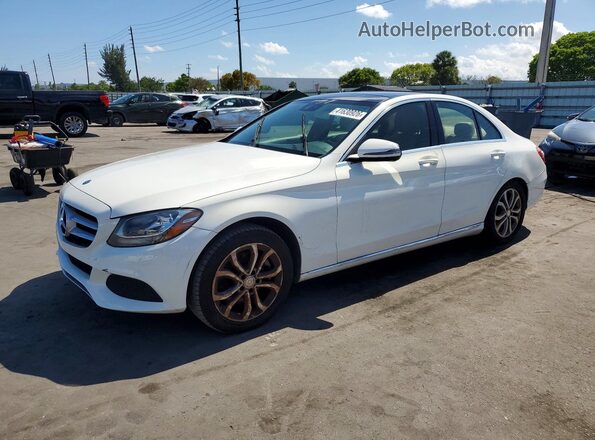 55SWF4JBXHU201125 2017 MERCEDES-BENZ C White Rear left