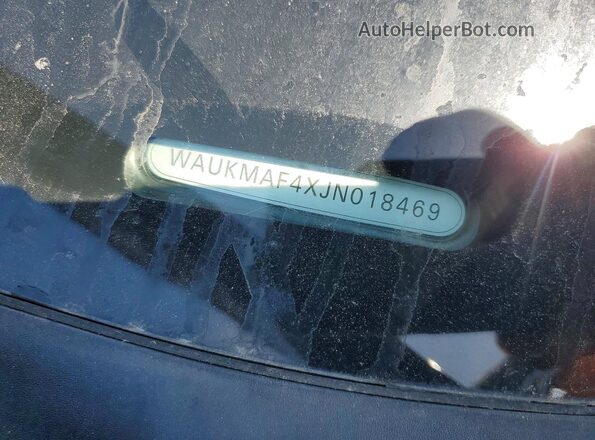 WAUKMAF4XJN018469 2018 AUDI A4 Black Widok naklejki z numerem VIN