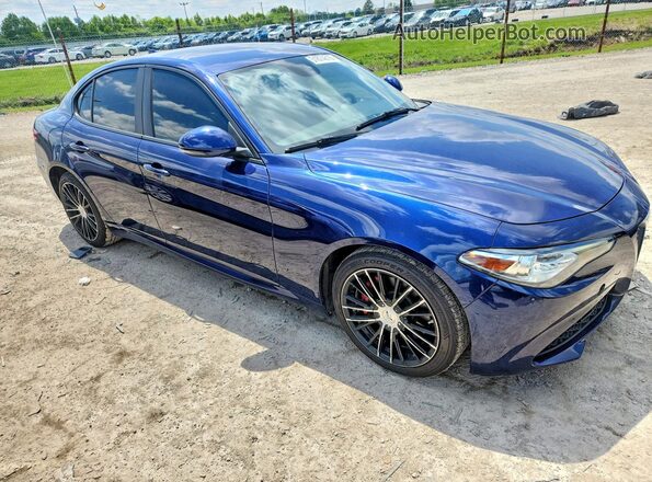 ZARFAEDN6H7550466 2017 ALFA ROMEO GIULIA Синий Вид спереди