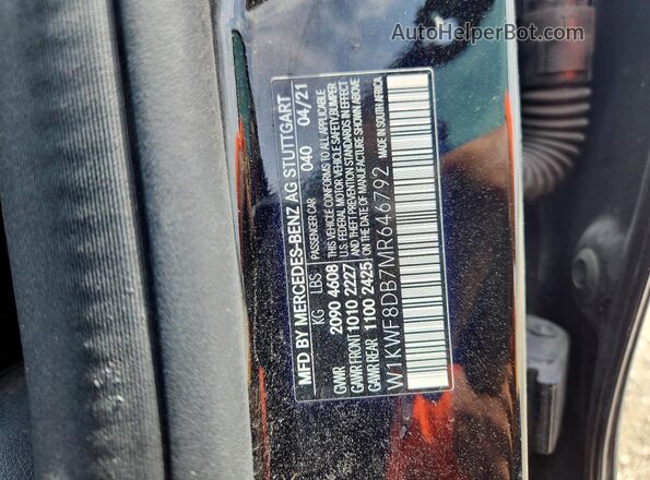 W1KWF8DB7MR646792 2021 MERCEDES-BENZ C Black სალონის 360-გრადუსიანი ხედი
