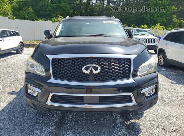 JN8AZ2NF7G9613570 2016 INFINITI QX80 Black Widok z tyłu