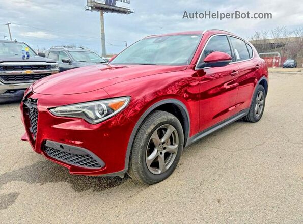 ZASPAKAN8M7D07888 2021 ALFA ROMEO STELVIO Red უკანა მარცხენა