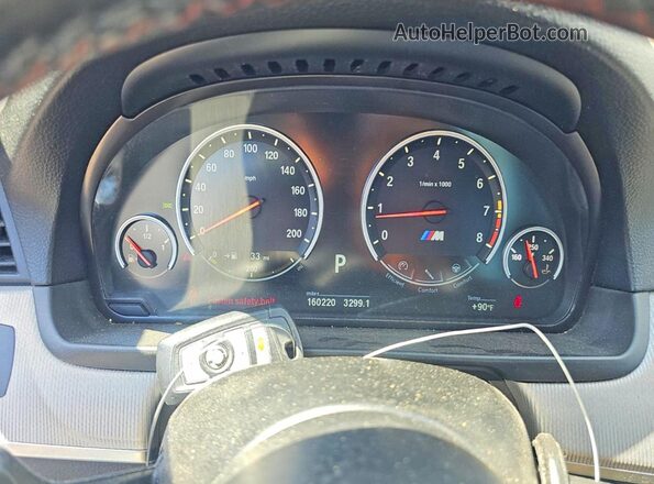 WBSFV9C55GD595740 2016 BMW M5 Gray Widok deski rozdzielczej