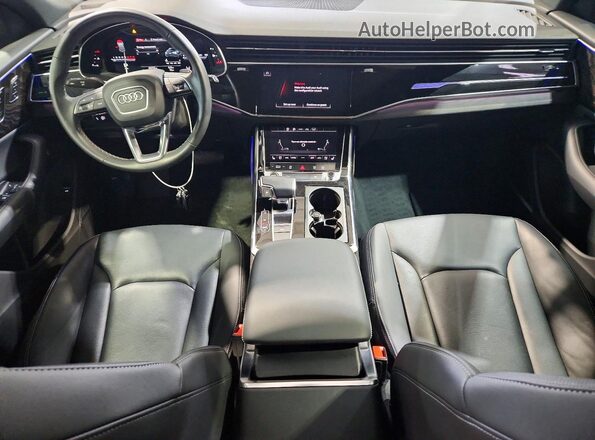 WA1EVBF1XND033763 2022 AUDI Q8 White Вид щитка приладів