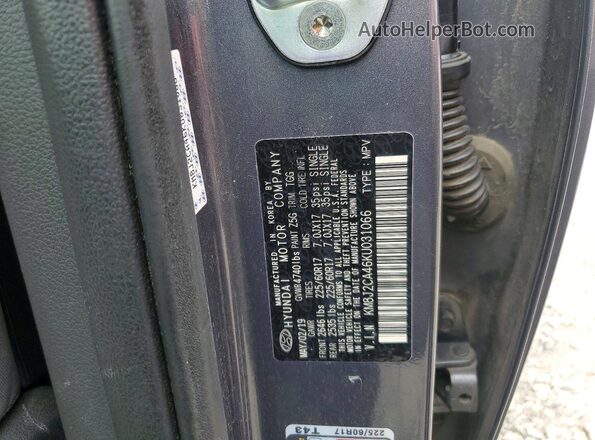KM8J2CA46KU031066 2019 HYUNDAI TUCSON Silver 