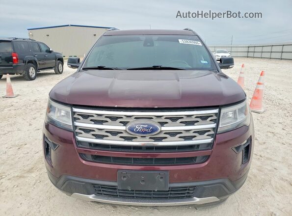 1FM5K7DH3JGA80777 2018 FORD EXPLORER Бордовый Вид сзади