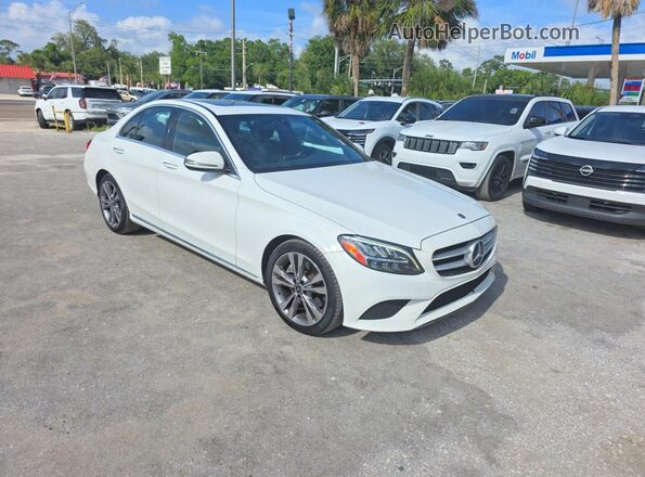 55SWF8DB1KU288407 2019 MERCEDES-BENZ C White Հետևի ձախ