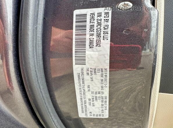 2C4RC1CGXNR105042 2022 CHRYSLER VOYAGER Gray 