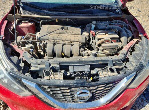 3N1AB7AP1KL610212 2019 NISSAN SENTRA Red Widok komory silnika