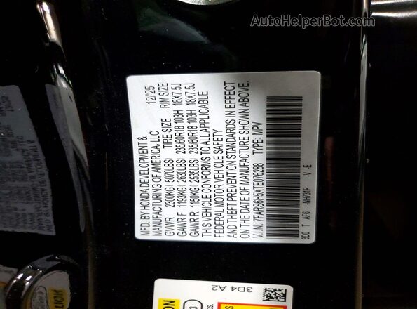7FARS6H5XTE076288 2026 HONDA CR-V Black Vista del compartimento del motor