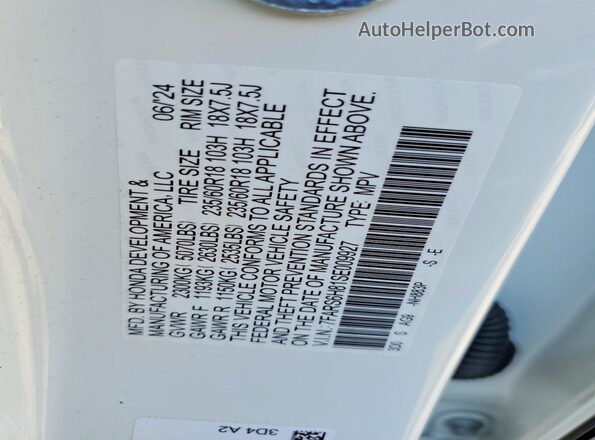 7FARS6H81SE009927 2025 HONDA CR-V White Engine compartment view