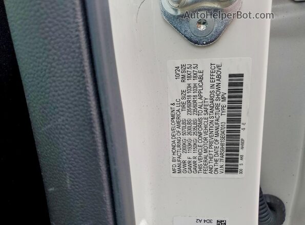 7FARS6H81SE047013 2025 HONDA CR-V Белый Вид наклейки с VIN-кодом
