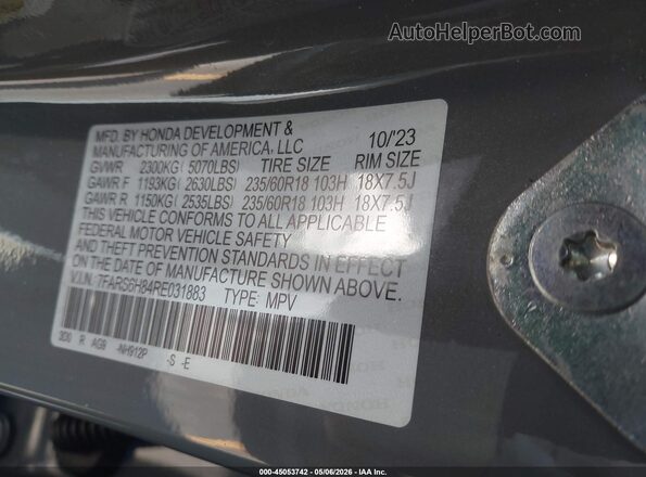 7FARS6H84RE031883 2024 HONDA CR-V HYBRID Синий 