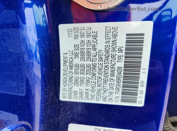 7FARS6H89RE044208 2024 HONDA CR-V Blue 