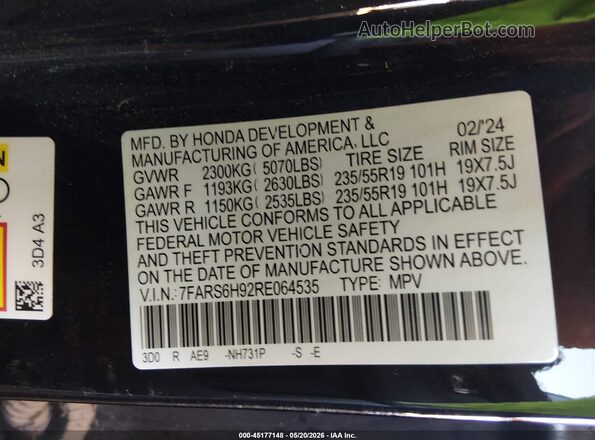 7FARS6H92RE064535 2024 HONDA CR-V Black Engine compartment view