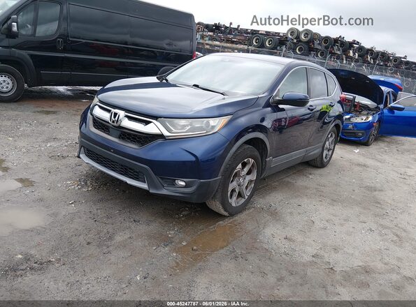 7FARW1H57JE045312 2018 HONDA CR-V Blue Առջևի ձախ երեք քառորդ տեսարան