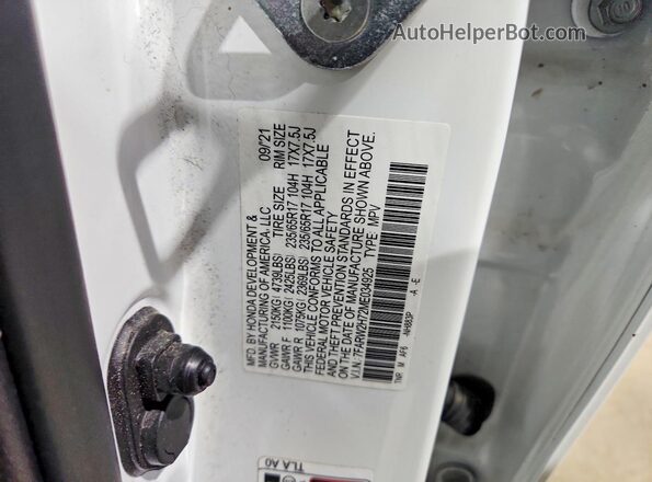 7FARW2H72ME034925 2021 HONDA CR-V Белый 