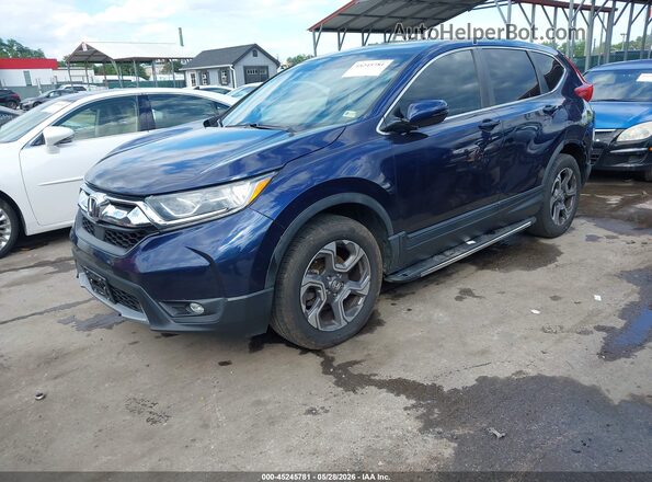 7FARW2H80JE098045 2018 HONDA CR-V Blue Առջևի ձախ երեք քառորդ տեսարան