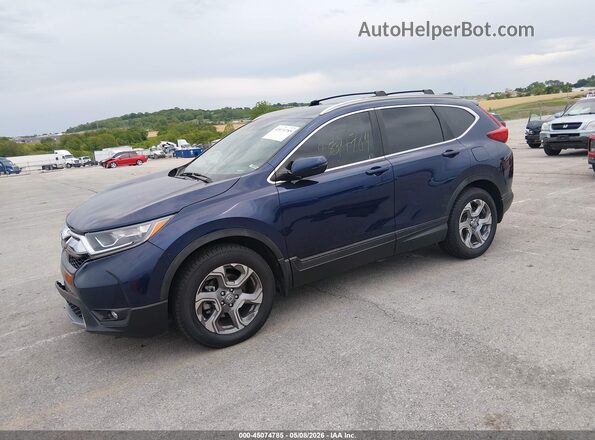 7FARW2H82JE060039 2018 HONDA CR-V Blue წინა მარცხენა ხედი სამი მეოთხედიდან