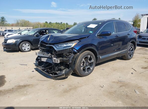 7FARW2H97JE031502 2018 HONDA CR-V Blue წინა მარცხენა ხედი სამი მეოთხედიდან