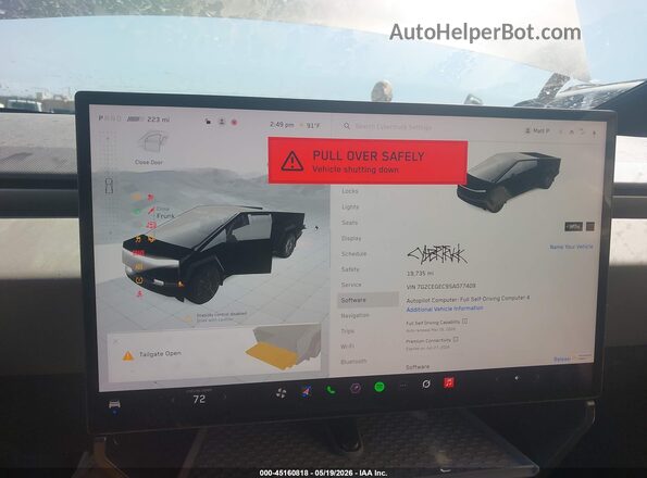 7G2CEGEC9SA077409 2025 TESLA CYBERTRUCK Silver 