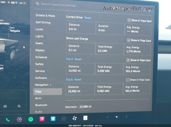 7G2CEHED3RA024343 2024 TESLA CYBERTRUCK Черный Вид задних сидений