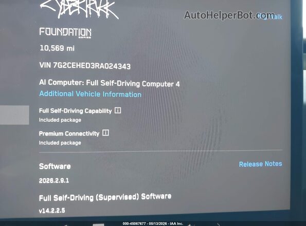 7G2CEHED3RA024343 2024 TESLA CYBERTRUCK Черный 