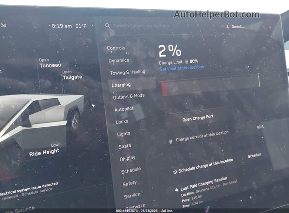 7G2CEHED8RA010454 2024 TESLA CYBERTRUCK Gray 