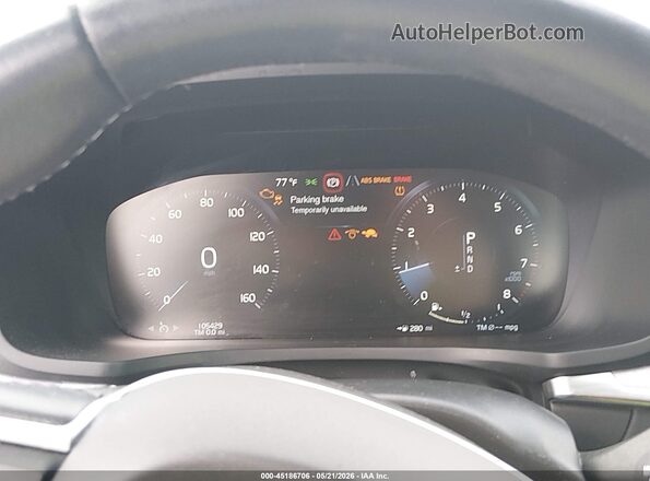 7JR102FK0LG050709 2020 VOLVO S60 White უკანა სავარძლების ხედი