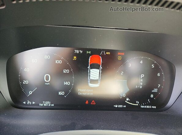 7JR102FK1LG067079 2020 VOLVO S60 Black Սարքավորումների վահանակի տեսք