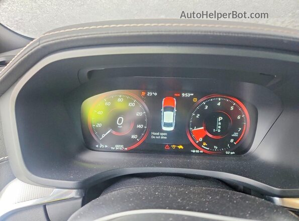 7JRA22TM4LG046761 2020 VOLVO S60 Red Սարքավորումների վահանակի տեսք