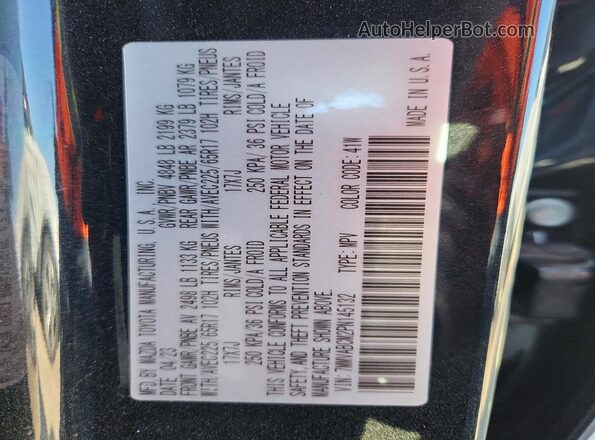 7MMVABCM2PN145132 2023 MAZDA CX-5 Black VIN կոդի պիտակի տեսք