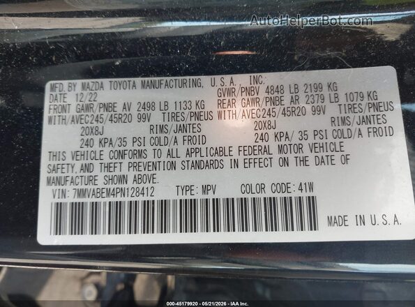 7MMVABEM4PN128412 2023 MAZDA CX-5 Black Engine compartment view