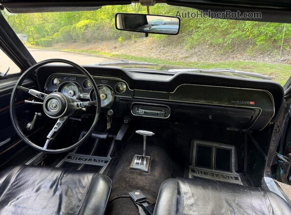 7R01T131464 1967 FORD MUSTANG Black Vista del cuadro de instrumentos