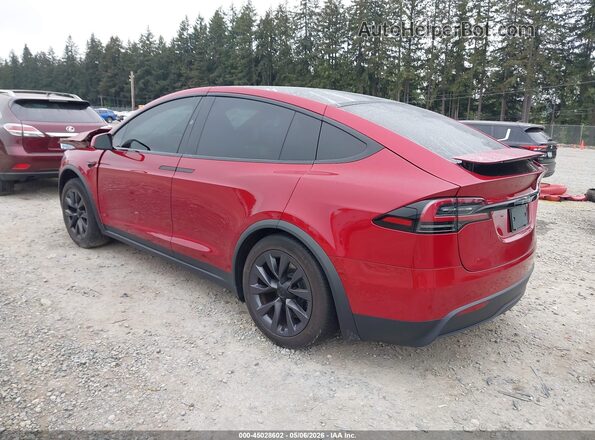 7SAXCAE52SF469744 2025 TESLA MODEL X Red Rear left