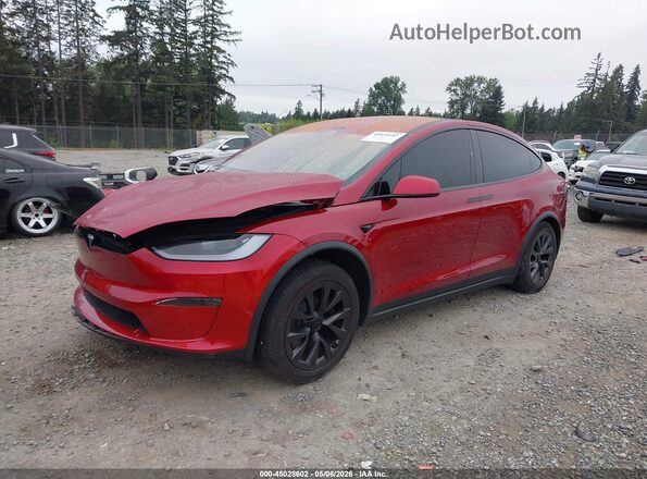 7SAXCAE52SF469744 2025 TESLA MODEL X Red Front left