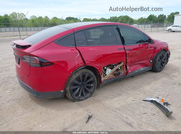 7SAXCBE55NF343159 2022 TESLA MODEL X Red Հետևի աջ