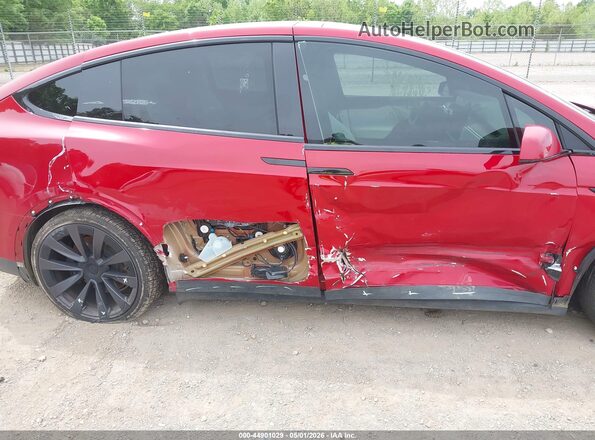 7SAXCBE55NF343159 2022 TESLA MODEL X Red Դիմացի տեսք