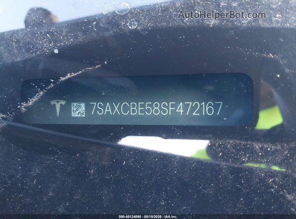 7SAXCBE58SF472167 2025 TESLA MODEL X Gray 
