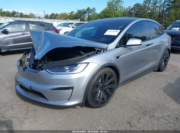 7SAXCBE58SF472167 2025 TESLA MODEL X Gray Vista tres cuartos delantera izquierda