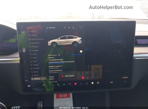 7SAXCBE5XPF377150 2023 TESLA MODEL X White 