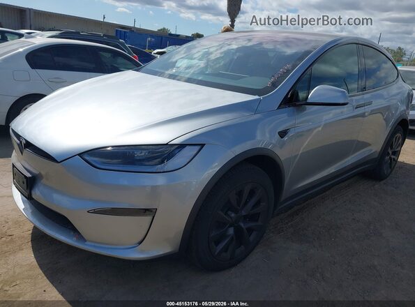 7SAXCBE5XSF469741 2025 TESLA MODEL X Silver Front left