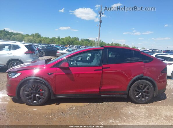 7SAXCBE60PF426137 2023 TESLA MODEL X Red 360 interior view
