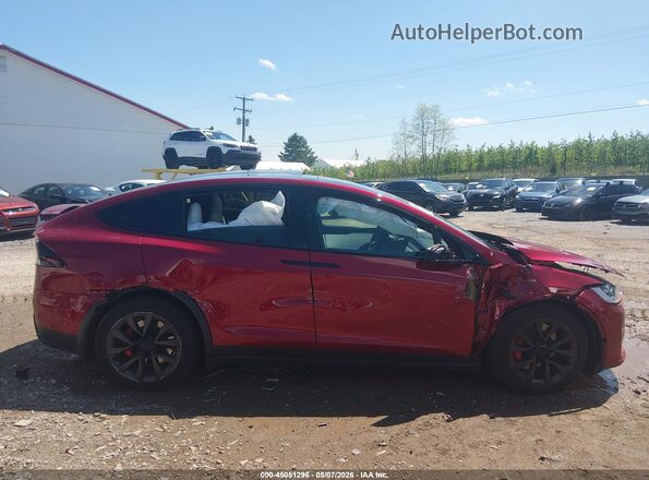 7SAXCBE60PF426137 2023 TESLA MODEL X Red Rear interior view