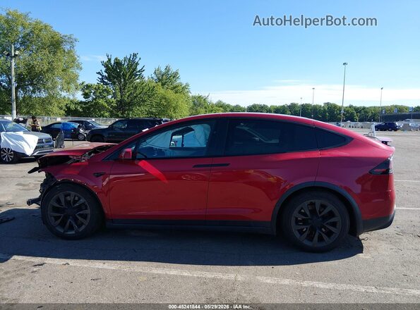 7SAXCBE62NF354659 2022 TESLA MODEL X Red Widok zestawu wskaźników