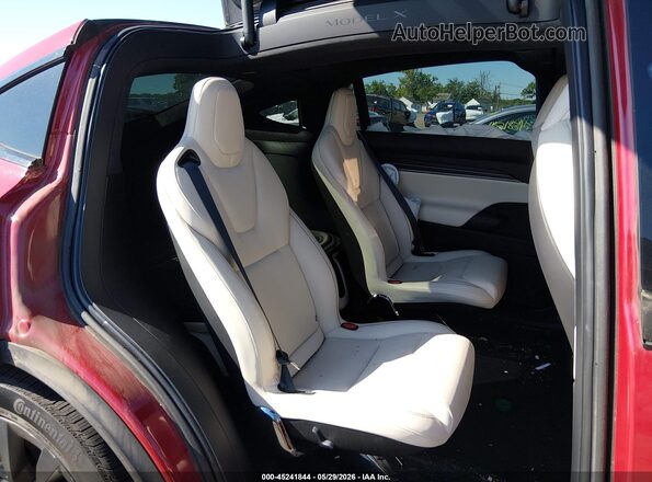 7SAXCBE62NF354659 2022 TESLA MODEL X Red Widok naklejki z numerem VIN